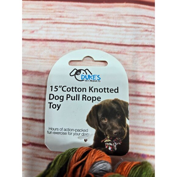 Dukes Pet Products Cotton Knotted Dog Pull Rope Toy 2 Pack - Picture 5 of 7